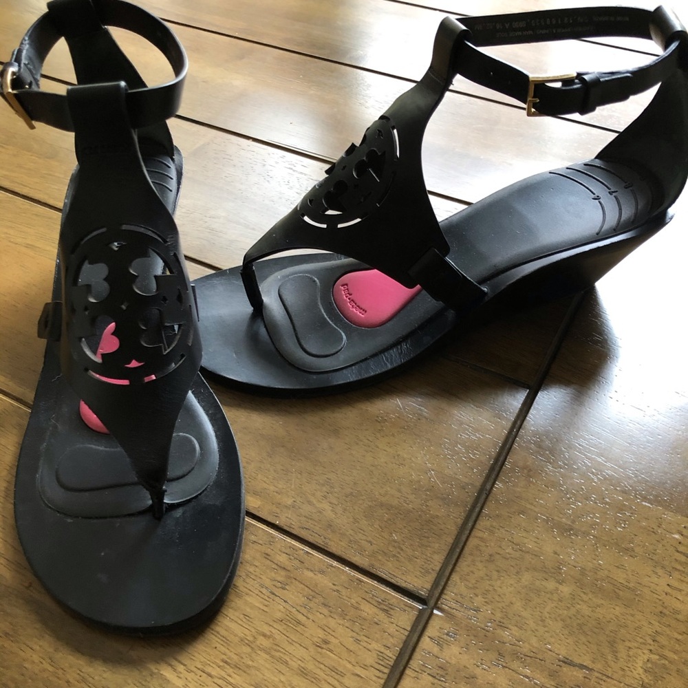 Tory Burch wedge sandal with sole inserts